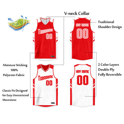 Custom Basketball Jersey Reversible Personalized Team Sports Uniform for Men/Youth