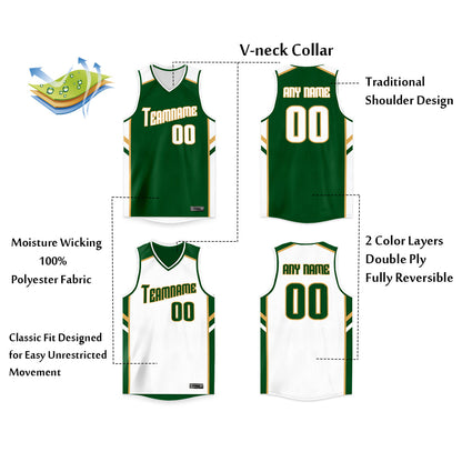 Custom Basketball Jersey Reversible Personalized Team Sports Uniform for Men/Youth