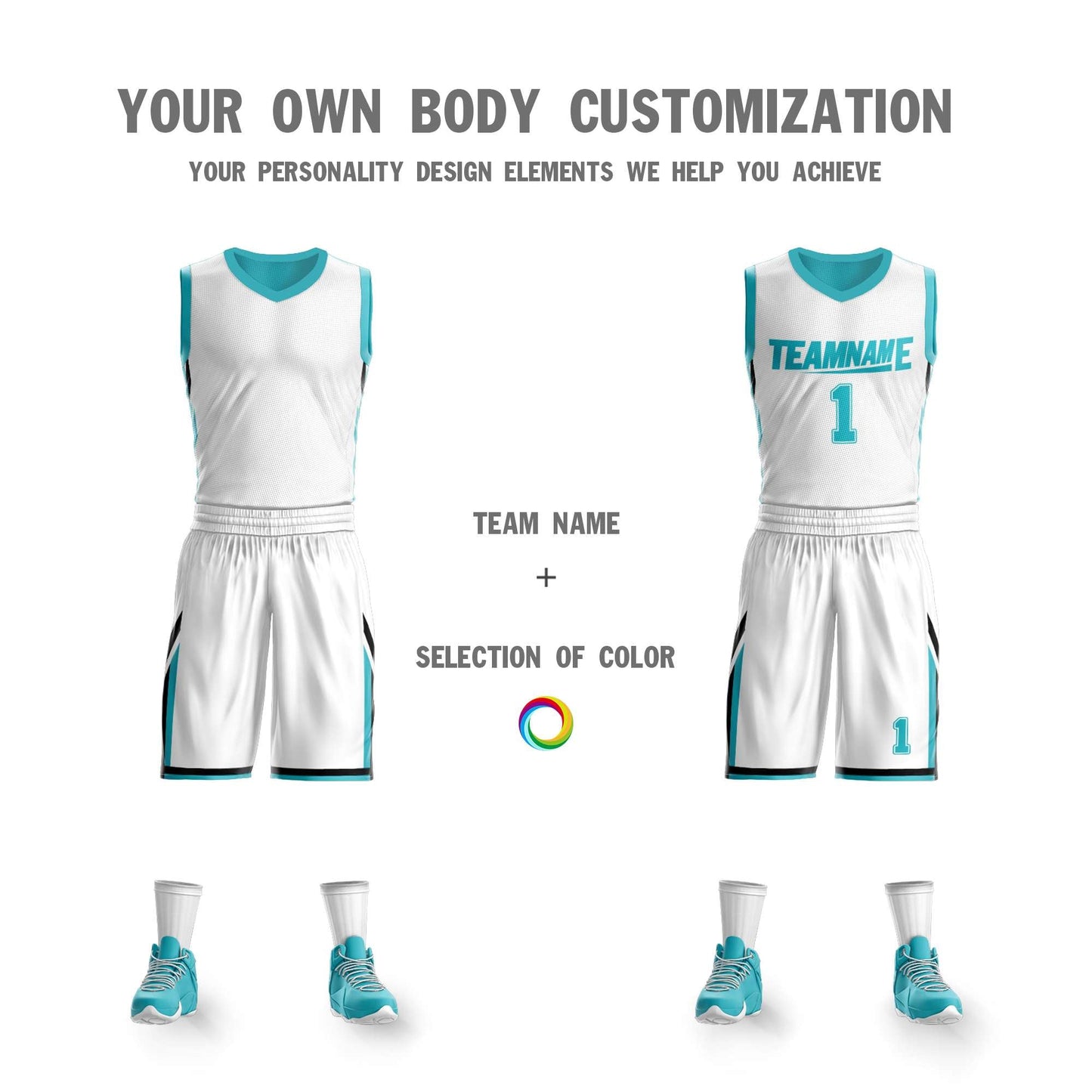 Custom Basketball Jersey Sport Sets Reversible Team Uniforms for Adults/Youth