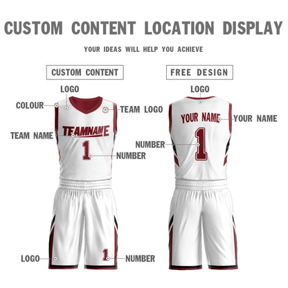 Custom Basketball Jersey Sport Sets Reversible Team Uniforms for Adults/Youth