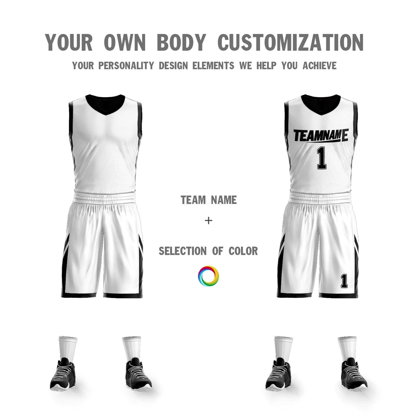 Custom Basketball Jersey Sport Sets Reversible Team Uniforms for Adults/Youth