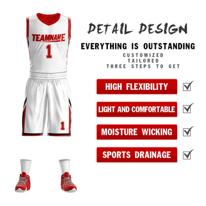 Custom Basketball Jersey Sport Sets Reversible Team Uniforms for Adults/Youth