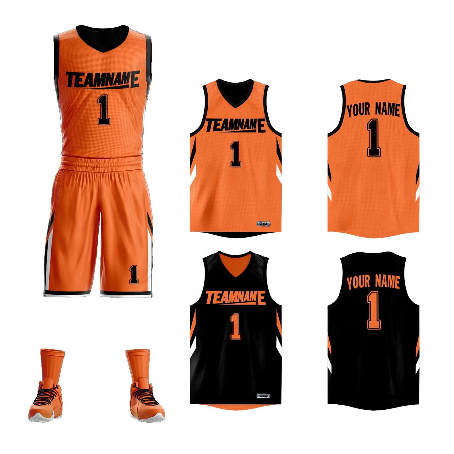 Custom Basketball Jersey Sport Sets Reversible Team Uniforms for Adults/Youth