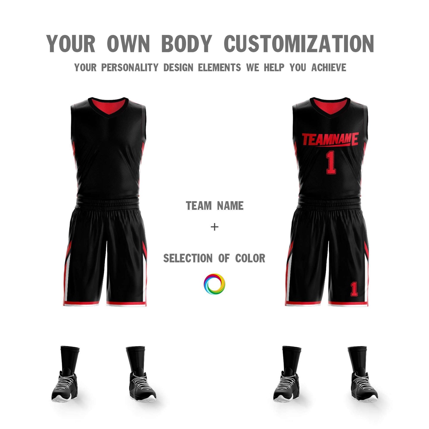 Custom Basketball Jersey Team Sportwear Uniforms Reversible Shirts for Adults/Youth