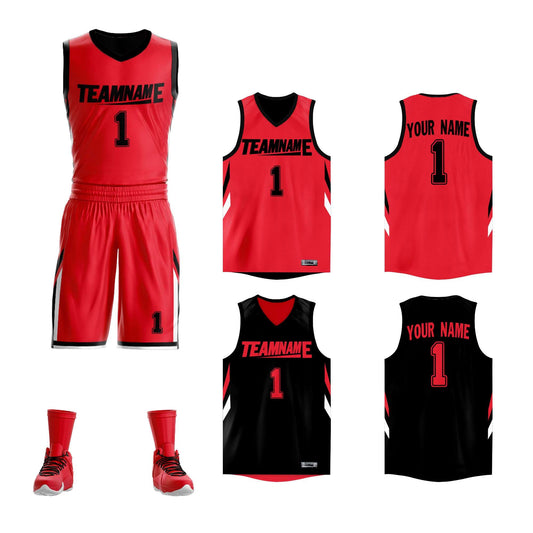 Custom Basketball Jersey Team Sportwear Uniforms Reversible Shirts for Adults/Youth