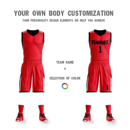 Custom Basketball Jersey Team Sportwear Uniforms Reversible Shirts for Adults/Youth