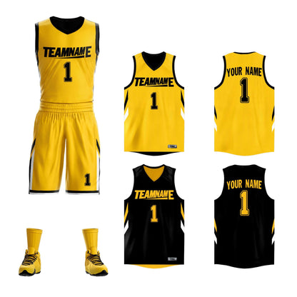 Custom Basketball Jersey Team Sportwear Uniforms Reversible Shirts for Adults/Youth