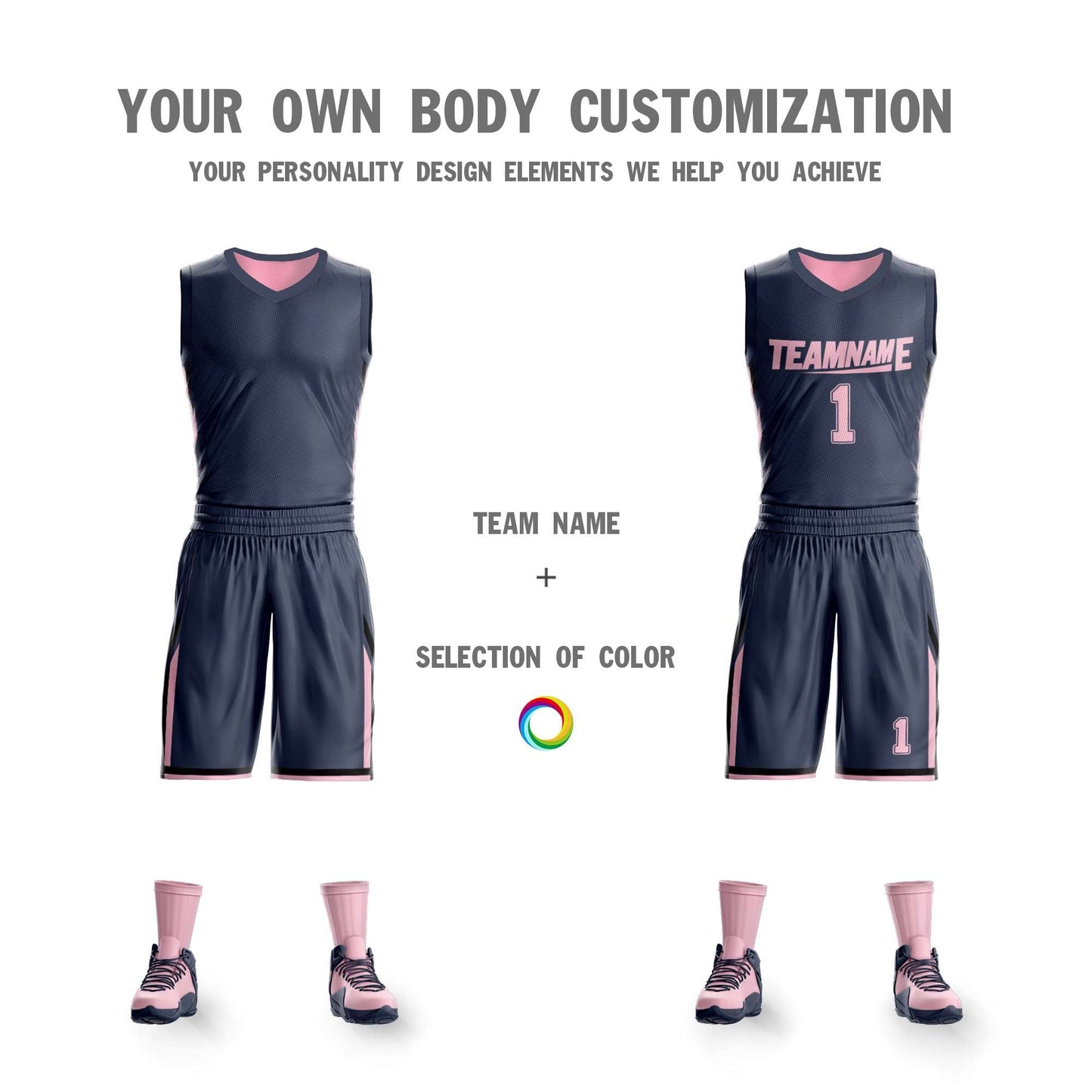 Custom Basketball Jersey Team Sportwear Uniforms Reversible Shirts for Adults/Youth