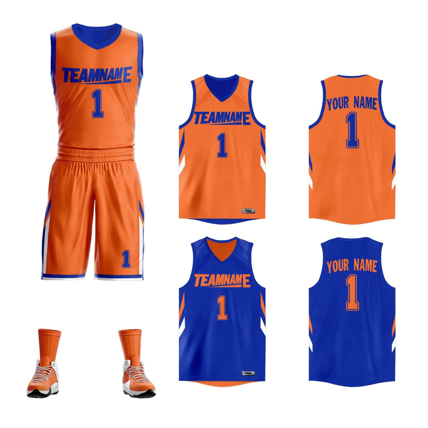 Custom Basketball Jersey Team Sportwear Uniforms Reversible Shirts for Adults/Youth