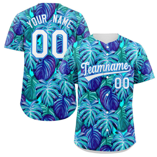 Custom Royal White-Powder Blue Graffiti Pattern Authentic Baseball Jersey