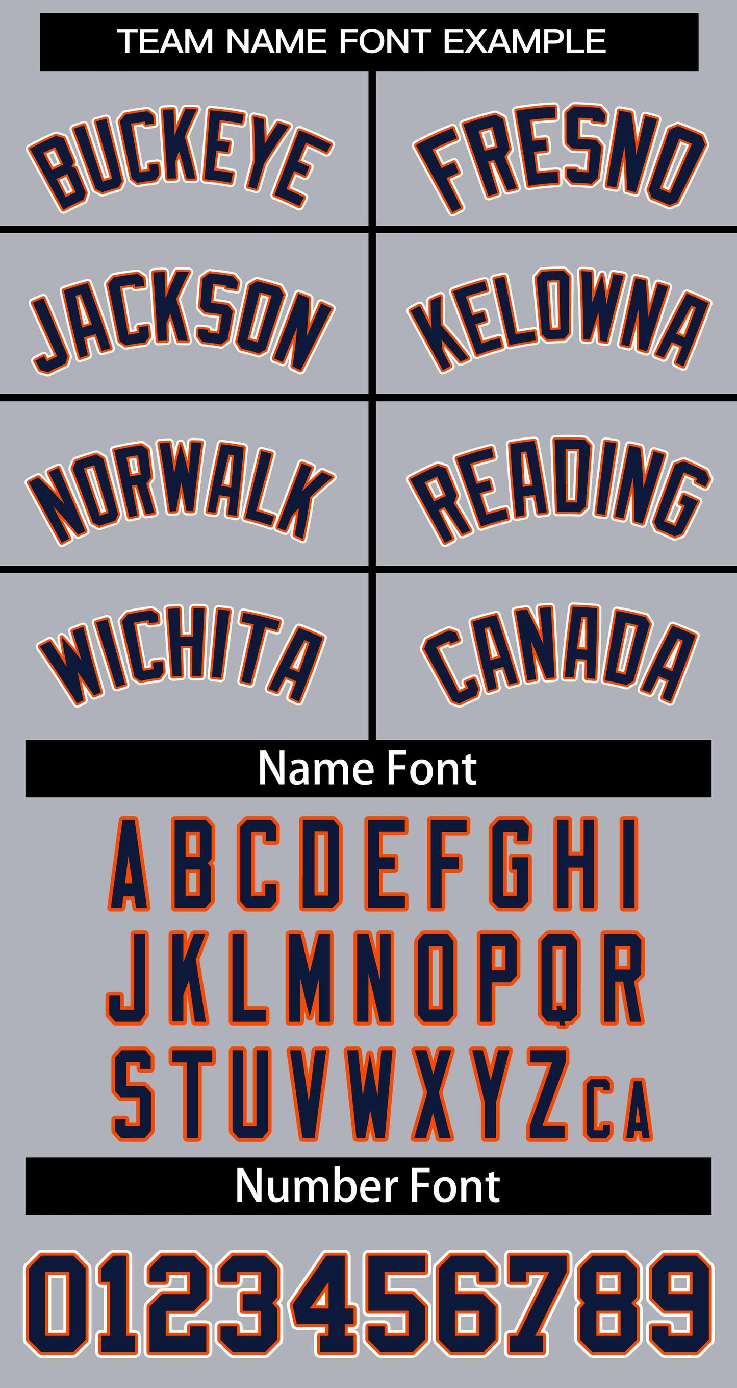 Custom Gray Navy Orange Classic Style Baseball Jersey for Women