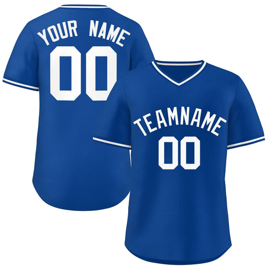 Custom Royal White-Royal Classic Style Personalized Authentic Pullover Baseball Jersey