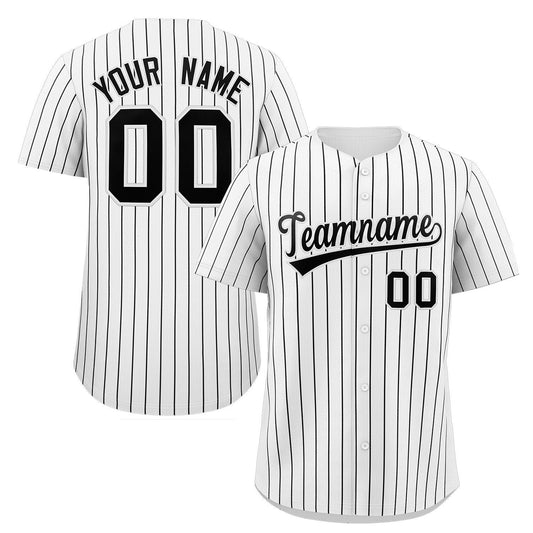 Custom Pinstripe Baseball Jersey Button Down Shirt Personalized for Adults/Youth