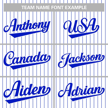 Custom Pinstripe Baseball Jerseys Personalized Button-Down Shirts for Teams