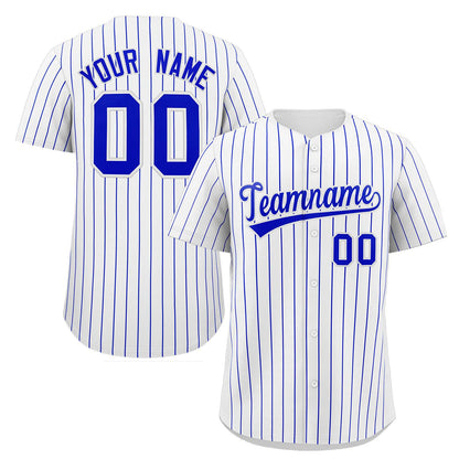 Custom Pinstripe Baseball Jerseys Personalized Button-Down Shirts for Teams