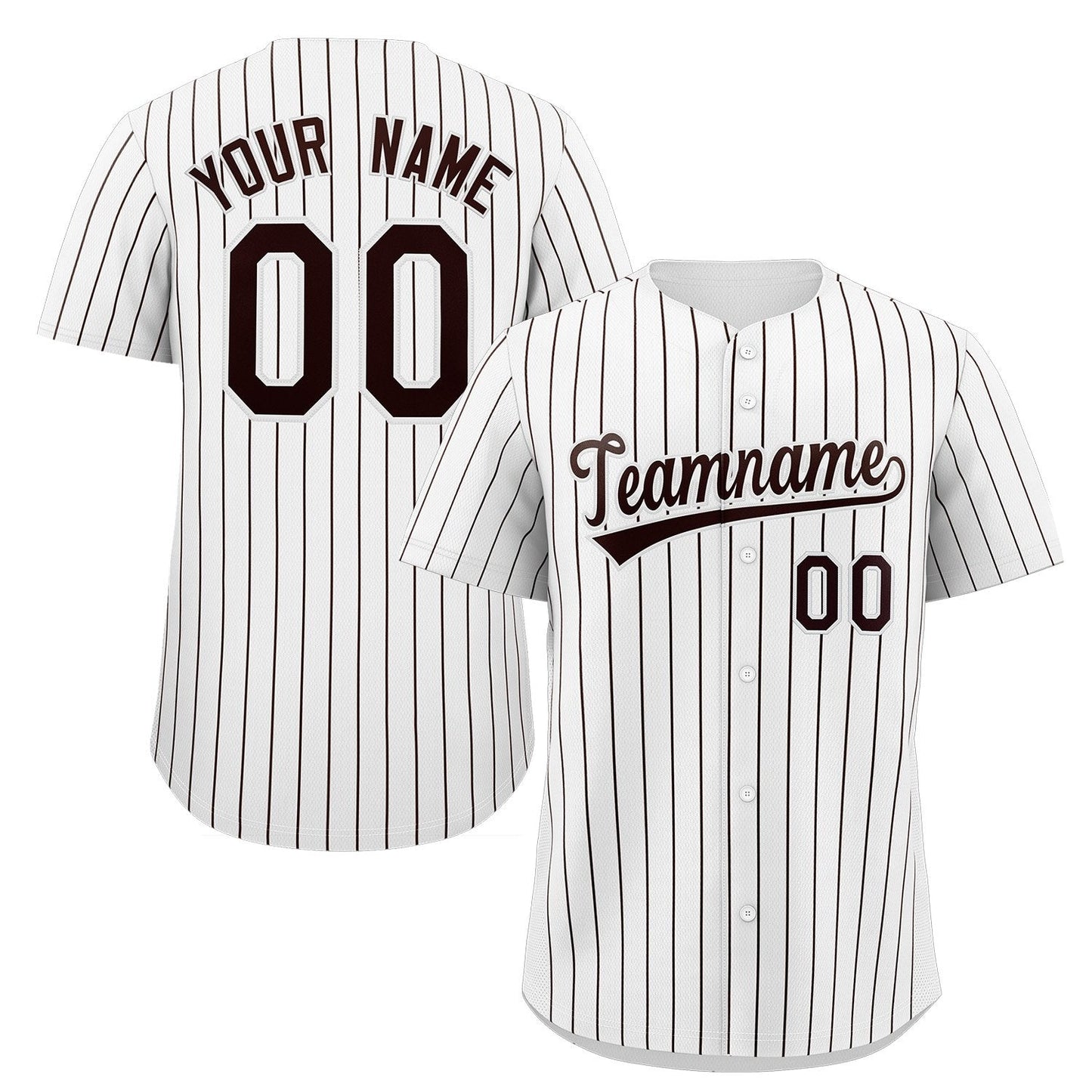 Custom Pinstripe Baseball Jerseys Personalized Button-Down Shirts for Teams