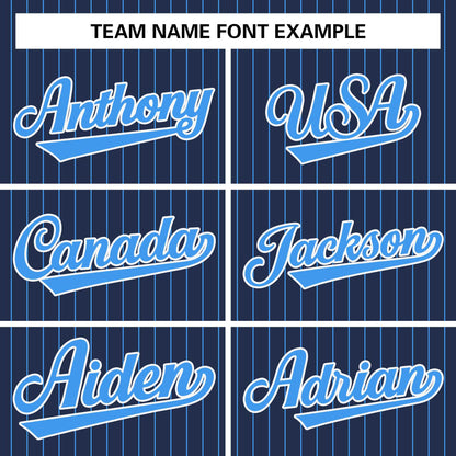 Custom Pinstripe Baseball Jerseys Personalized Button-Down Shirts for Teams