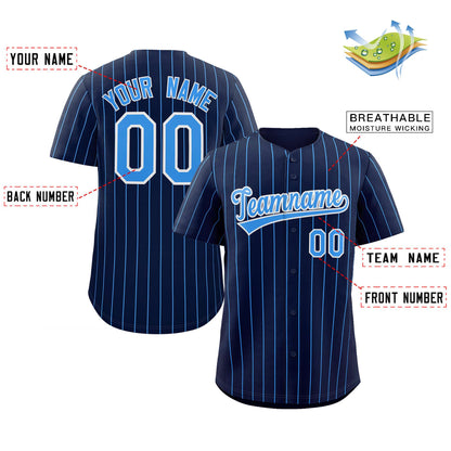 Custom Pinstripe Baseball Jerseys Personalized Button-Down Shirts for Teams