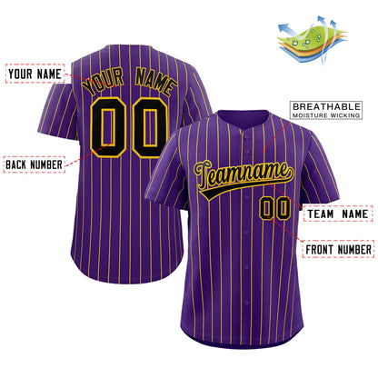 Custom Pinstripe Baseball Jerseys Personalized Button-Down Shirts for Teams