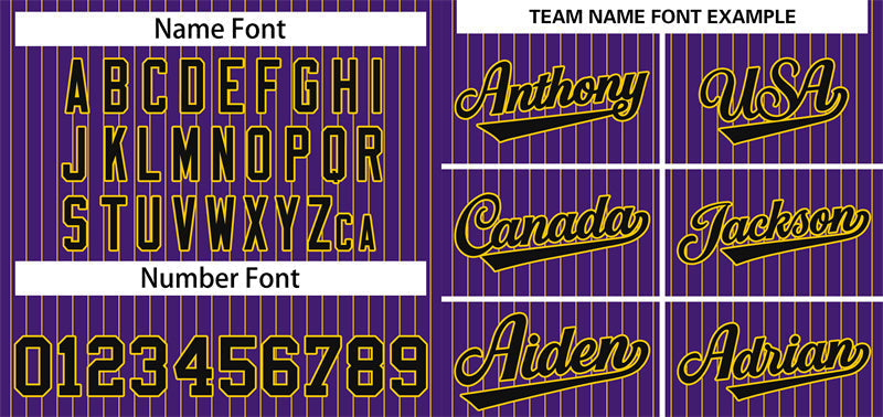 Custom Purple Black-Yellow Stripe Fashion Authentic Baseball Jersey