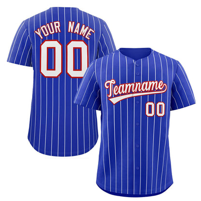 Custom Pinstripe Baseball Jerseys Personalized Button-Down Shirts for Teams