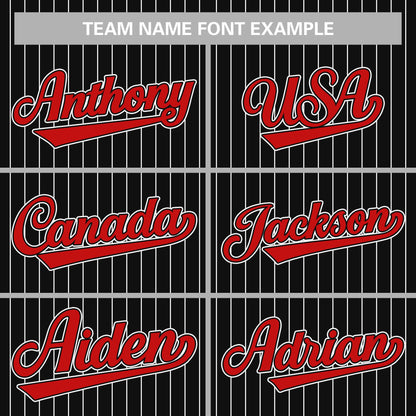 Custom Pinstripe Baseball Jerseys Personalized Button-Down Shirts for Teams