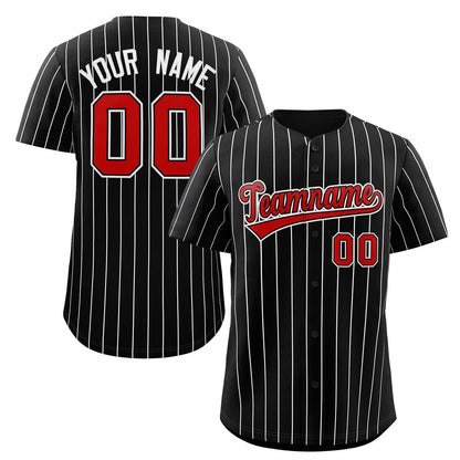 Custom Pinstripe Baseball Jerseys Personalized Button-Down Shirts for Teams