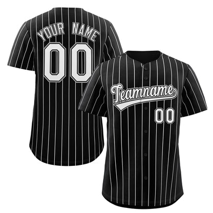 Custom Pinstripe Baseball Jerseys Personalized Button-Down Shirts for Teams