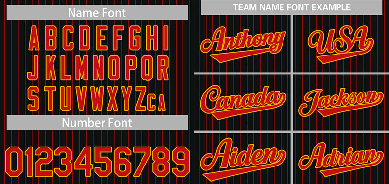 Custom Black Red-Orange Stripe Fashion Authentic Baseball Jersey