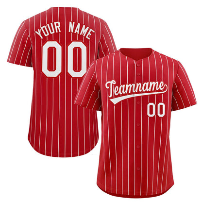 Custom Pinstripe Baseball Jerseys Personalized Button-Down Shirts for Teams