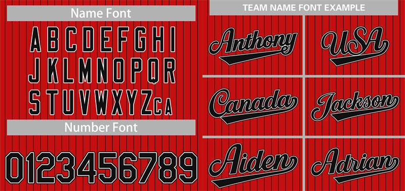 Custom Red Black-White Stripe Fashion Authentic Baseball Jersey