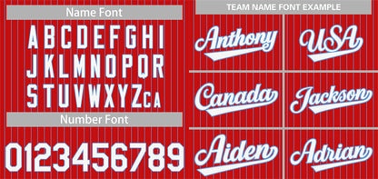 Custom Red White Light-Blue Stripe Fashion Authentic Baseball Jersey