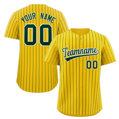 Custom Pinstripe Baseball Jerseys Personalized Button-Down Shirts for Teams