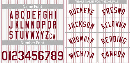 Custom White Crimson Stripe Fashion Authentic Baseball Jersey