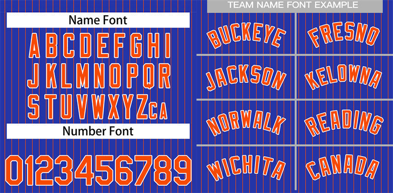 Custom Royal Orange-White Stripe Fashion Authentic Baseball Jersey