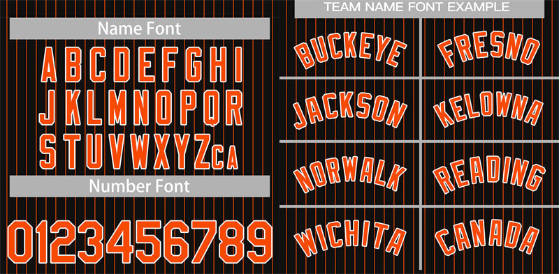 Custom Black Orange-White Stripe Fashion Authentic Baseball Jersey