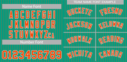 Custom Teal Orange-White Stripe Fashion Authentic Baseball Jersey