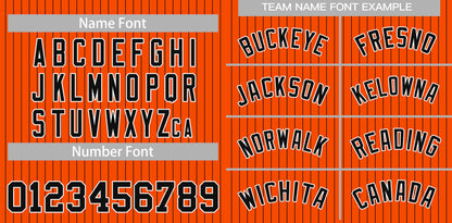 Custom Orange Black-White Stripe Fashion Authentic Baseball Jersey