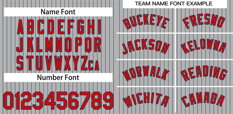 Custom Gray Red-Navy Stripe Fashion Authentic Baseball Jersey