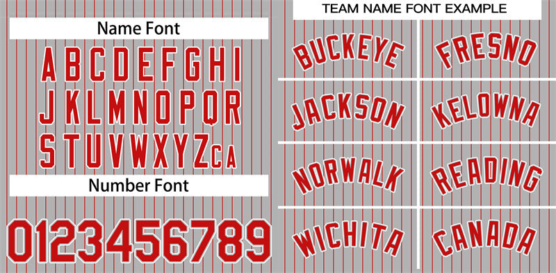 Custom Gray Red-White Stripe Fashion Authentic Baseball Jersey