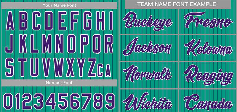 Custom Teal Purple-White Stripe Fashion Authentic Baseball Jersey