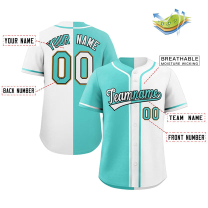 Custom Split Baseball Jersey Button Down Stitched Personalized Shirts for Adults/Boy