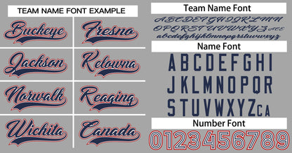 Custom Gray Navy Classic Style Authentic Baseball Jersey