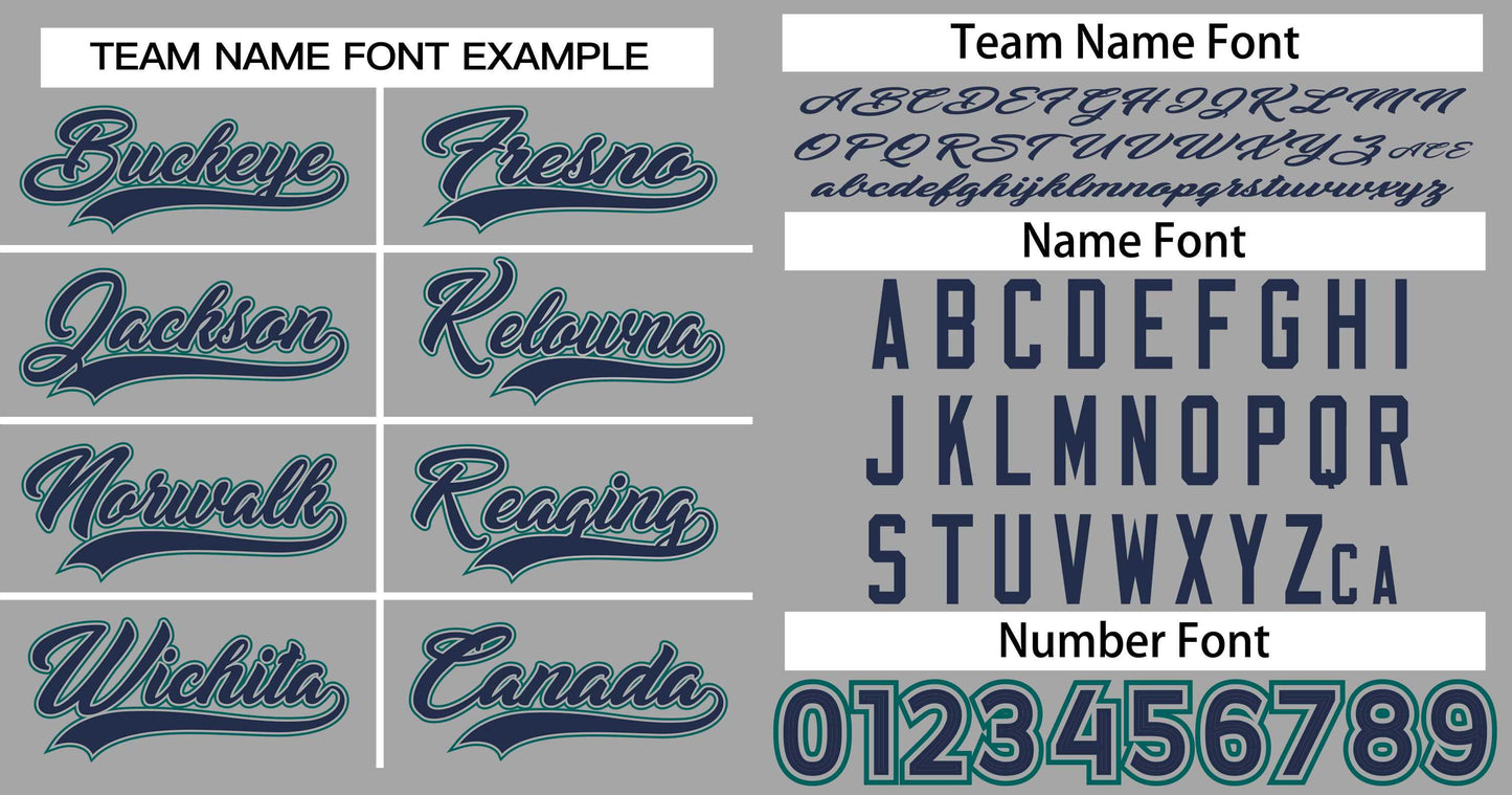 Custom Gray Navy-Gray Classic Style Authentic Baseball Jersey