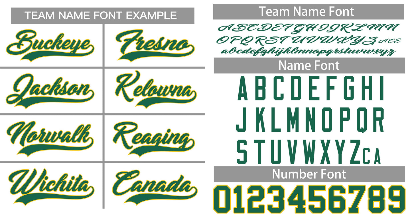 Custom White Green-Yellow Classic Style Authentic Baseball Jersey