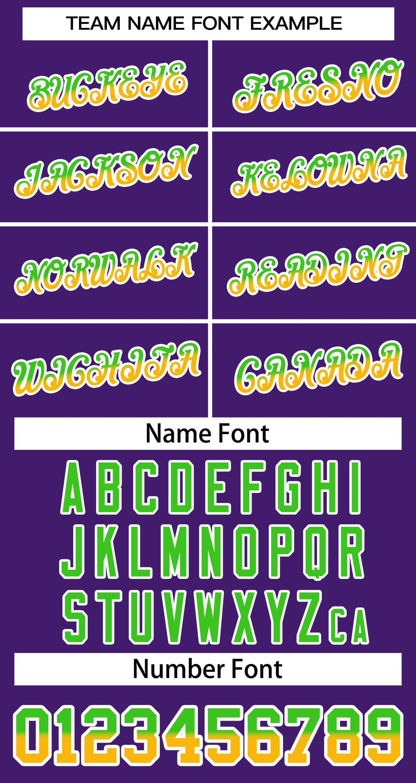 Custom Purple Neon Green Gold-White Stripe Font Gradient Fashion Authentic Baseball Jersey