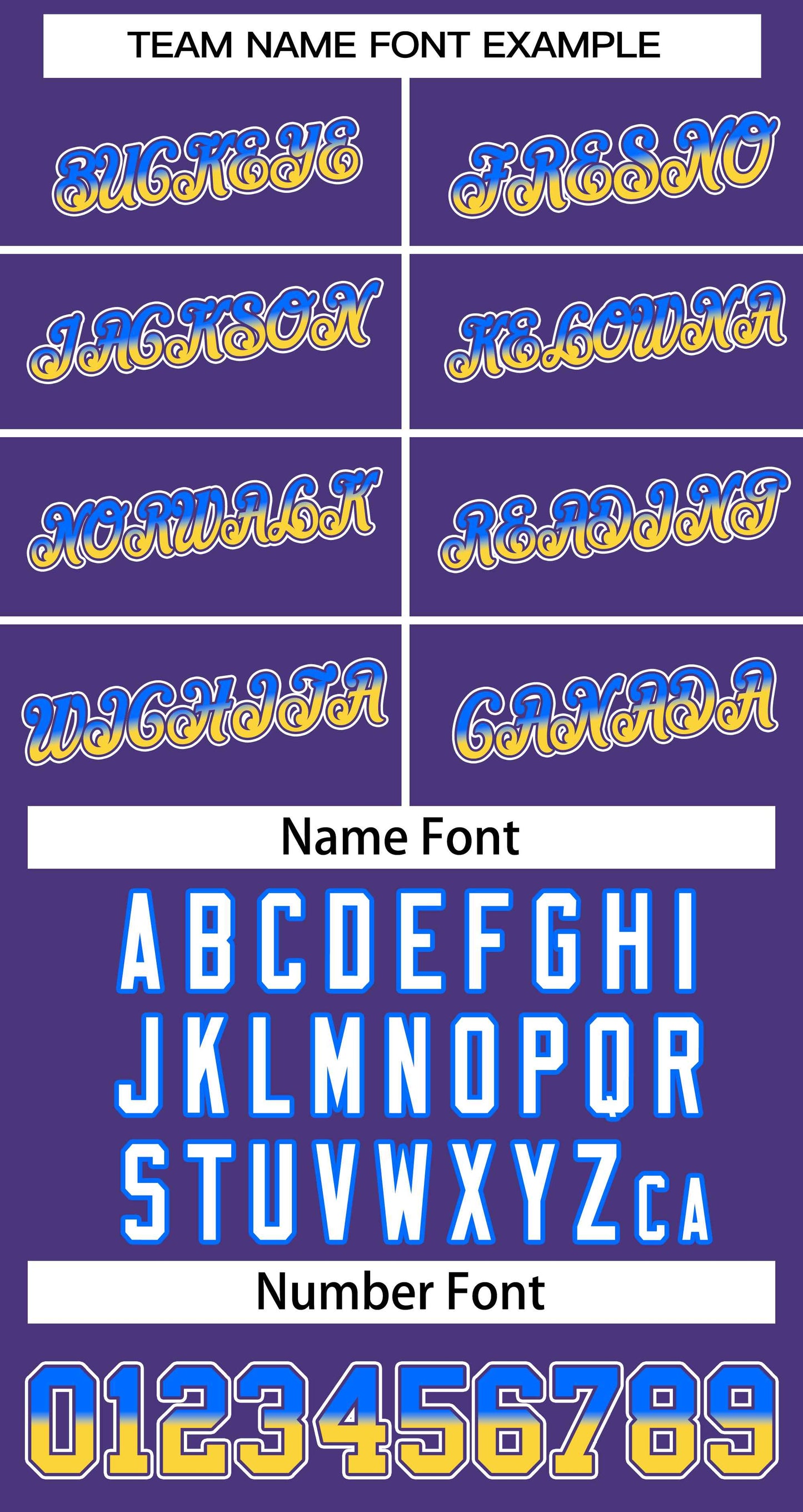 Custom Purple Blue Yellow-Purple Stripe Font Gradient Fashion Authentic Baseball Jersey