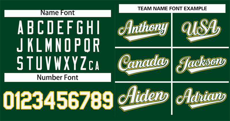 Custom Green White-Gold Raglan Sleeves Authentic Baseball Jersey