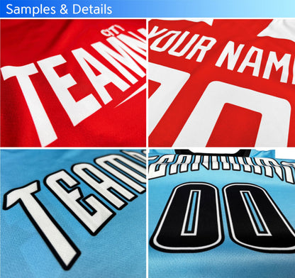 Custom Sky Blue Personalized Gradient Font Sports Uniform Basketball Jersey