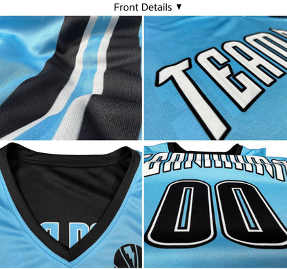 Custom Aqua White Reversible Double Side Tops Basketball Jersey